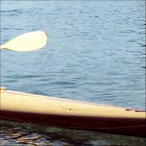 Child in a small kayak