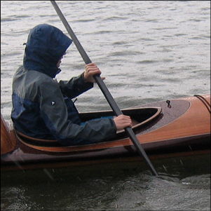 Ursa 420 kayak in rain