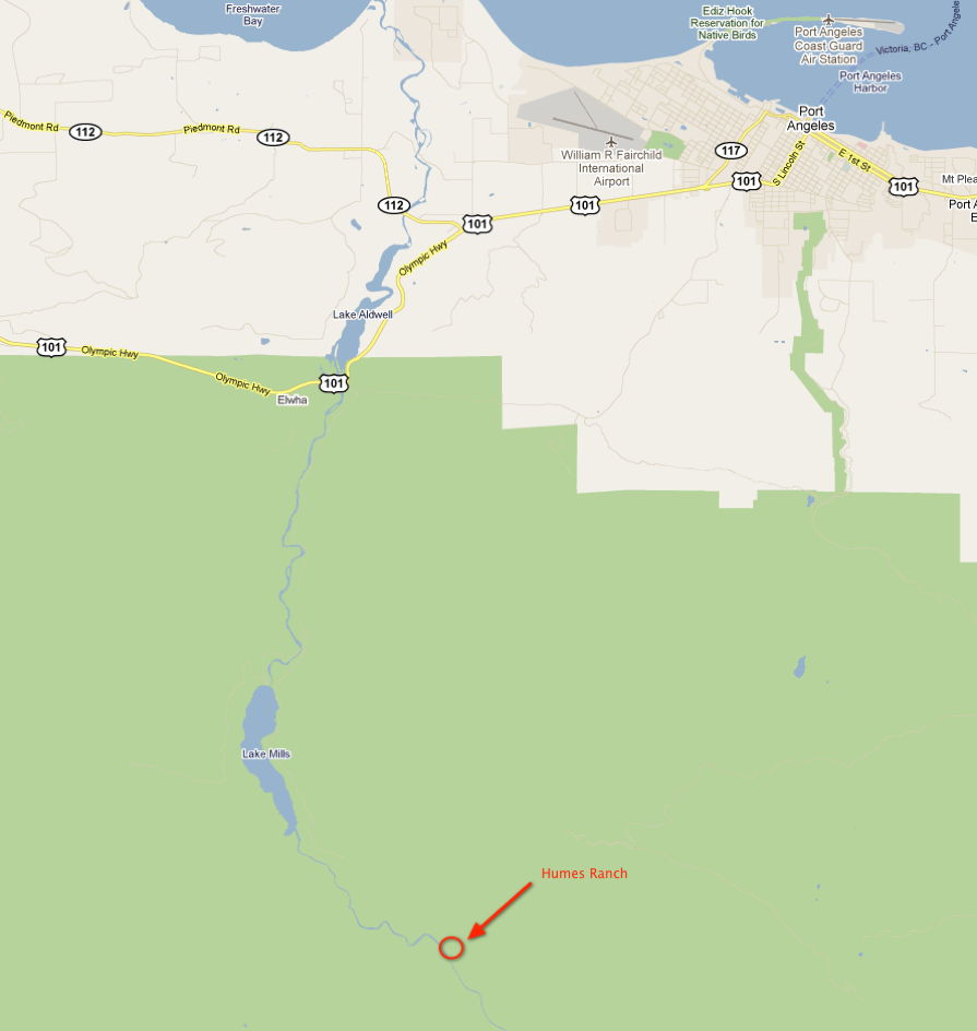 Map of Hume's Ranch