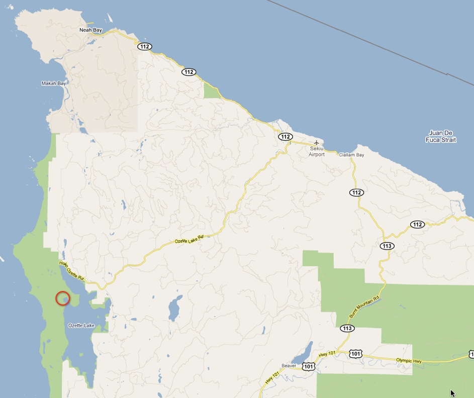Map of Lake Ozette