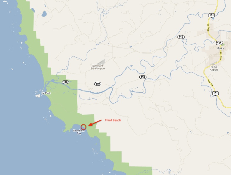 Map of Third Beach